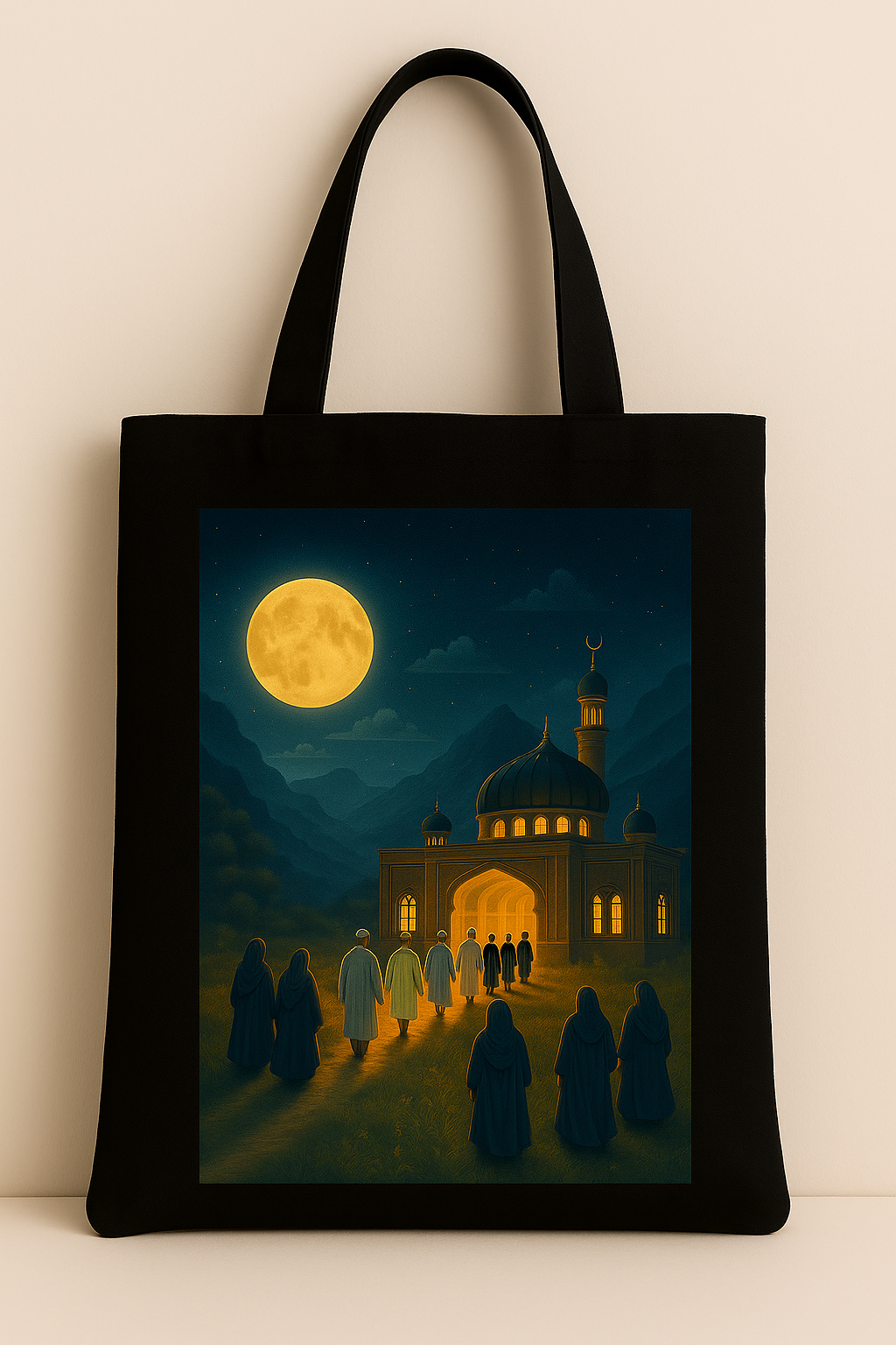 Nighttime Masjid Tote Bag