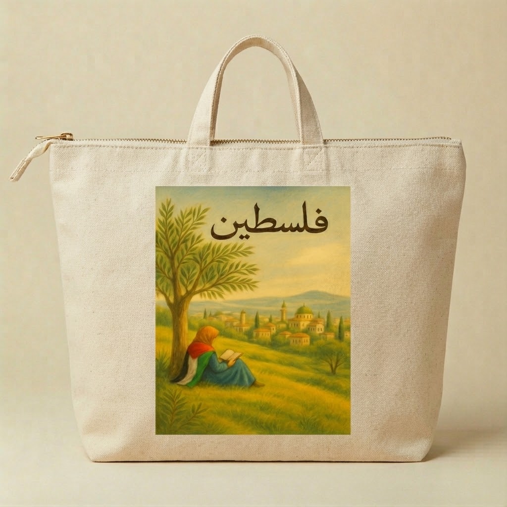 Palestine Zipper Tote Bag