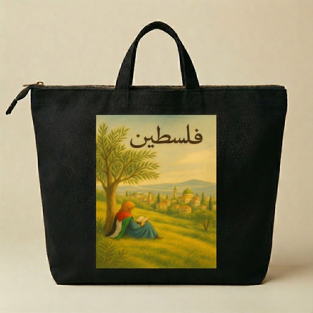 Palestine Zipper Tote Bag