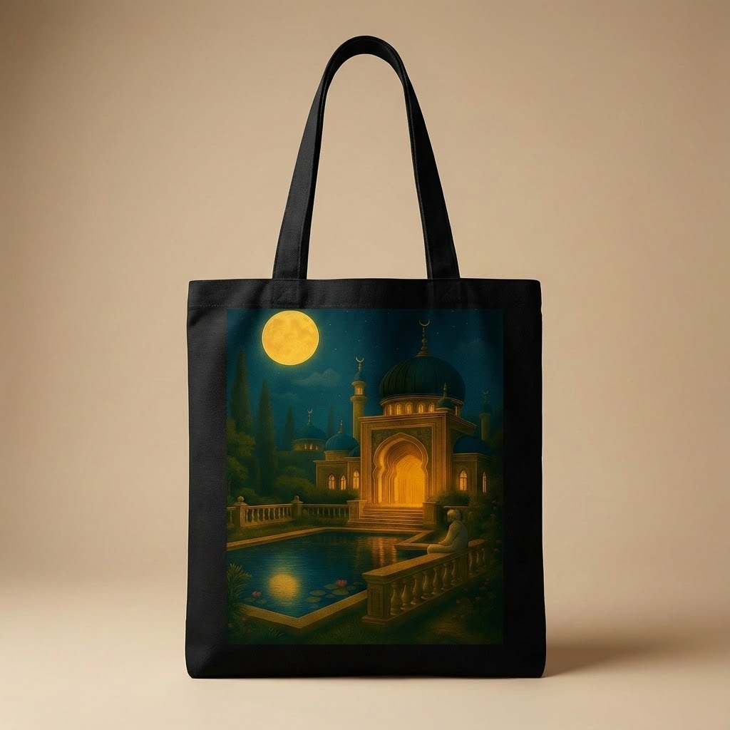 Moonlit Masjid Tote Bag
